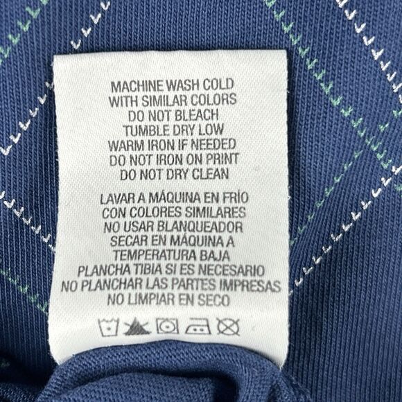 David Taylor Collection Polo Shirt Men’s Size XL Blue Short Sleeve Diamond Check - Picture 6 of 10